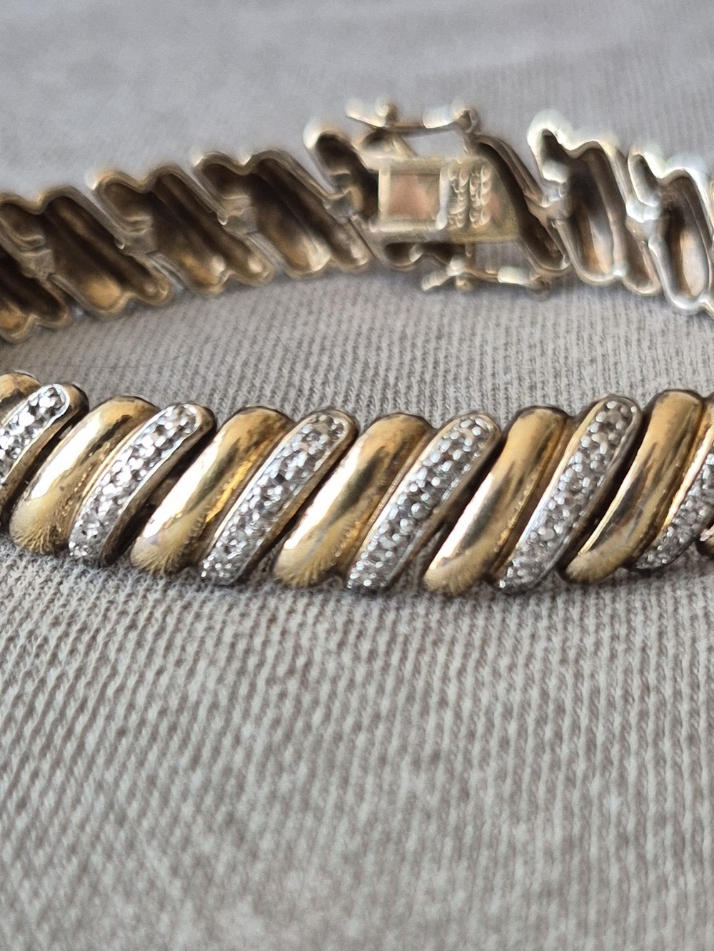 Gold and Silver Twist Link Bracelet - Women